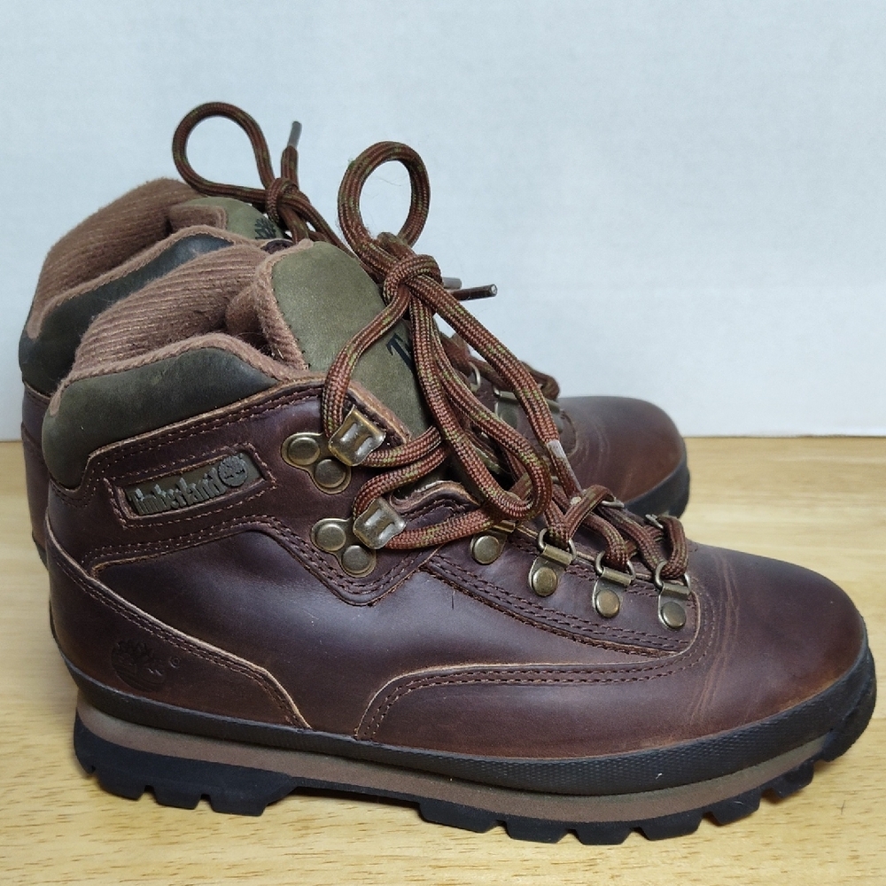 Timberland Euro Hiker boots in brown leather Womens 6.5 - Picture 4 of 13